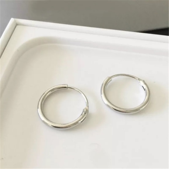 Stainless Steel Endless Hoops Small Nickel free - Picture 2 of 7
